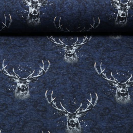 Jogging - Glitzerpüppi Impression numérique Cerfs Bleu jeans Mélange Jogging - Glitzerpüppi Impression numérique Cerfs Bleu jeans Mélange