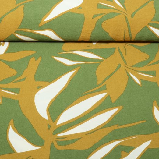 Viscose - Feuilles en crêpe vert Viscose - Feuilles en crêpe vert