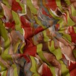 Jersey de viscose - Abstrato Verde Vermelho-tijolo Jersey de viscose - Abstrato Verde Vermelho-tijolo