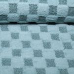 Sweat Heavy- Boucle-Plüsch-Mix Karo Dunkelmint Sweat Heavy- Boucle-Plüsch-Mix Karo Dunkelmint
