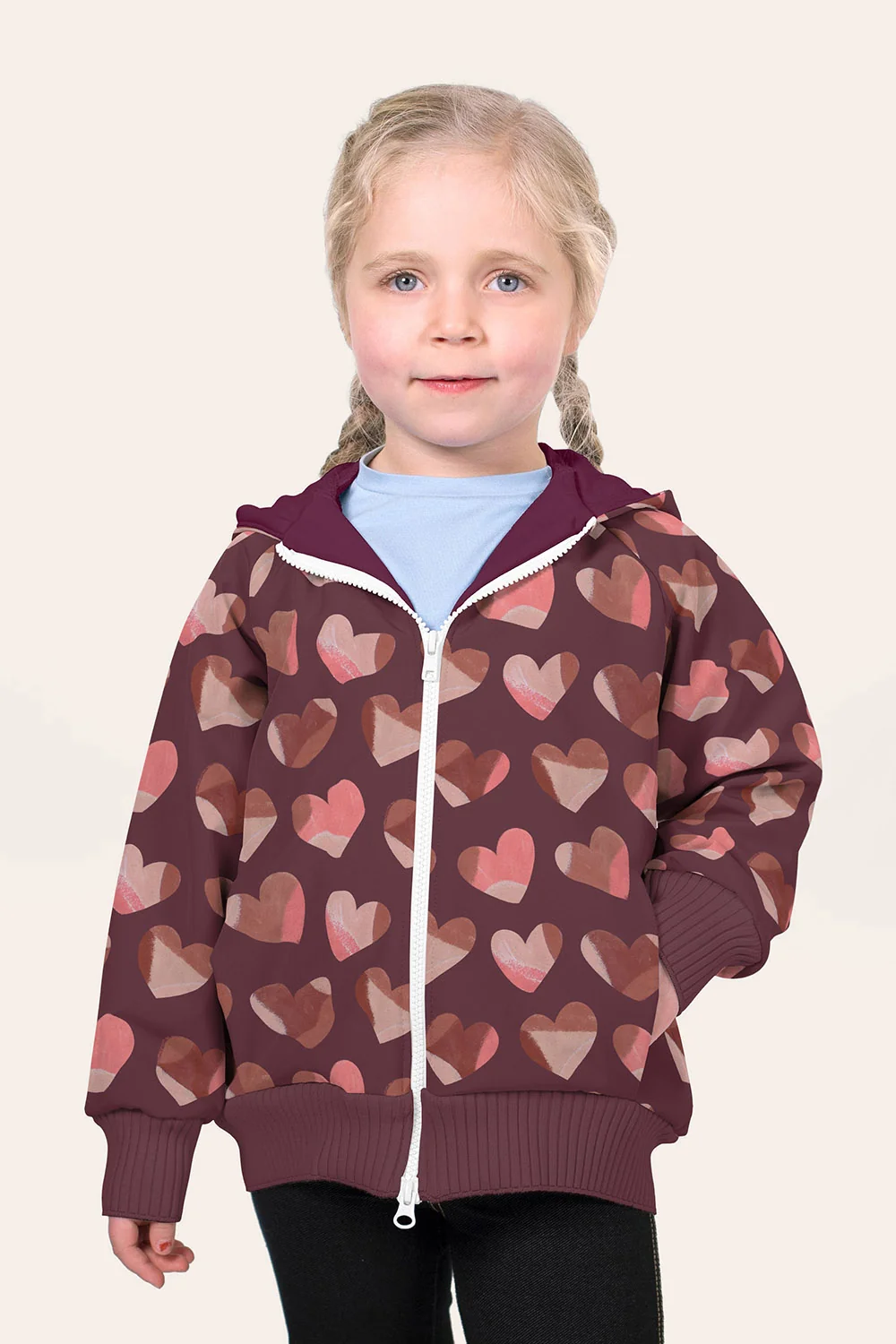 Softshell - Digital Herzen Dunkelrot-1 Softshell - Digital Herzen Dunkelrot-1