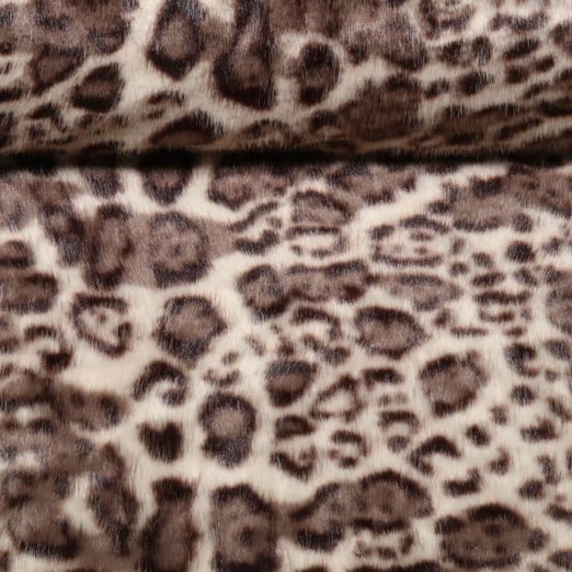 Fausse fourrure - Léopard Beige et Marron Fausse fourrure - Léopard Beige et Marron