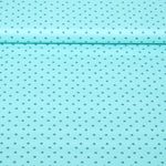 Popeline de coton - Pattes d'animaux Mini Turquoise
