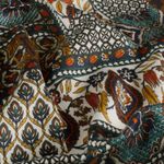 Raso di viscosa - Effetto patchwork, petrolio e multicolore Raso di viscosa - Effetto patchwork, petrolio e multicolore