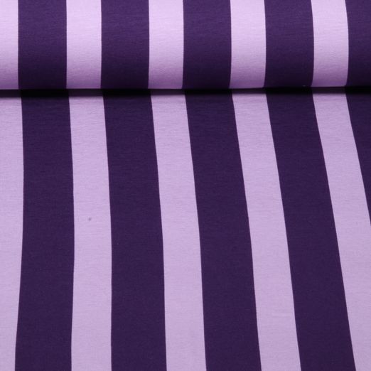 Sommersweat - French Terry Blockstreifen Lila Flieder Sommersweat - French Terry Blockstreifen Lila Flieder
