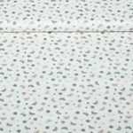 Popeline de coton - Motifs floraux et nœuds imprimés par impression numérique, Blanc Popeline de coton - Motifs floraux et nœuds imprimés par impression numérique, Blanc