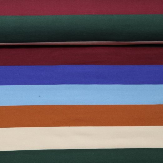 Sommersweat - French Terry Streifen XL Blau Multicolor Sommersweat - French Terry Streifen XL Blau Multicolor