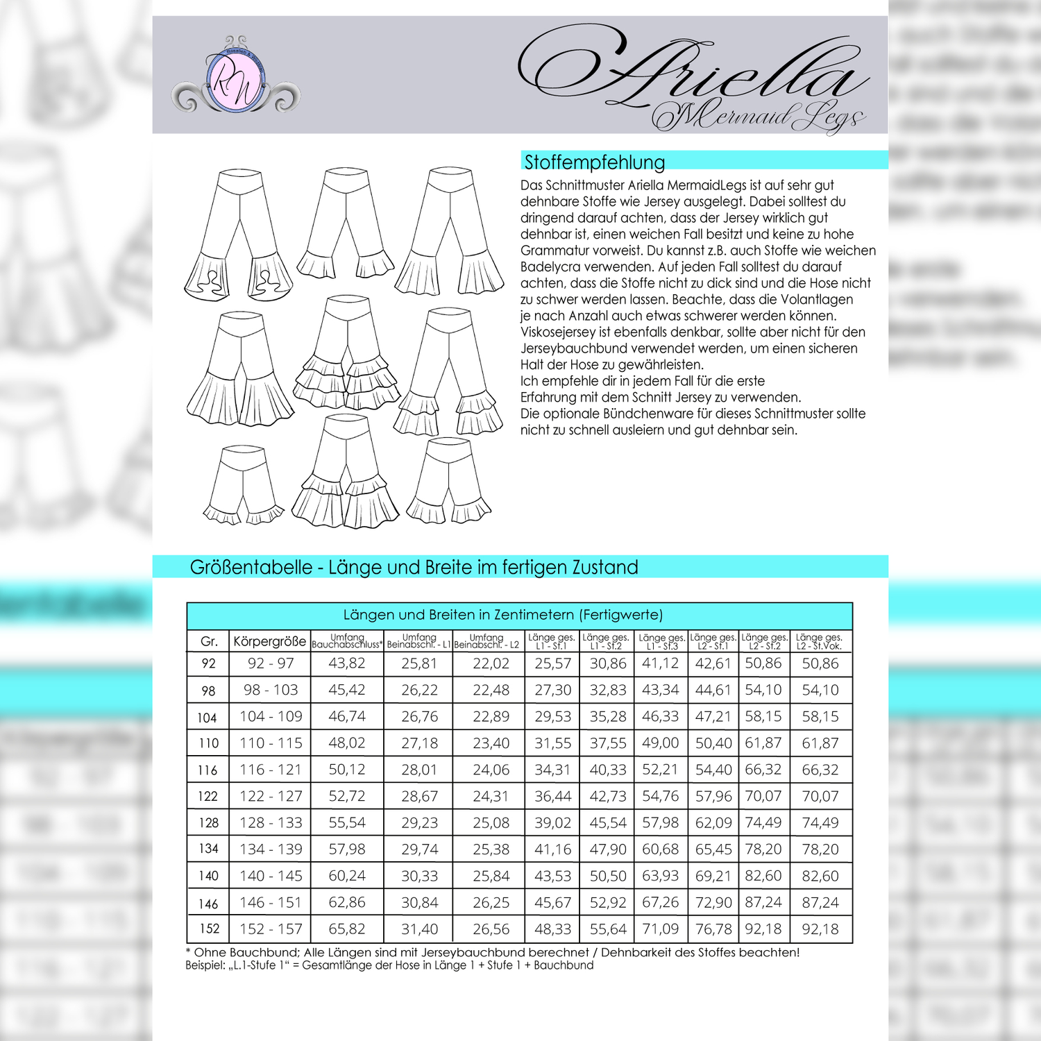 Hose - Ariella MermaidLegs - Schnittmuster eBook-1 Hose - Ariella MermaidLegs - Schnittmuster eBook-1