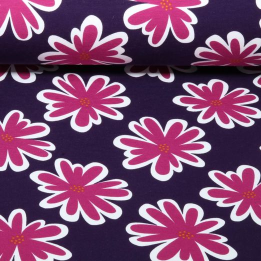 Sweat - Motifs floraux, violet et Fuchsia, gratté Sweat - Motifs floraux, violet et Fuchsia, gratté