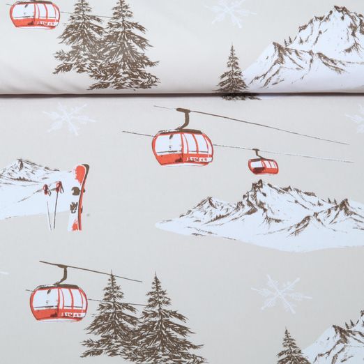 Toile cirée - PVC Ski alpin gris Toile cirée - PVC Ski alpin gris