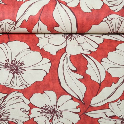 Toile cirée - Fleurs en PVC XL rouges Toile cirée - Fleurs en PVC XL rouges