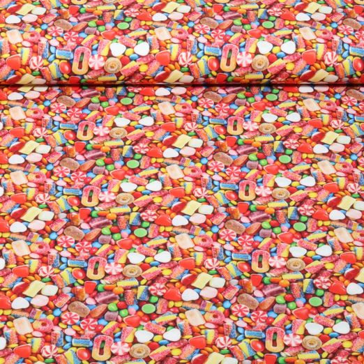 Baumwoll-Popeline - Süßigkeiten Multicolor