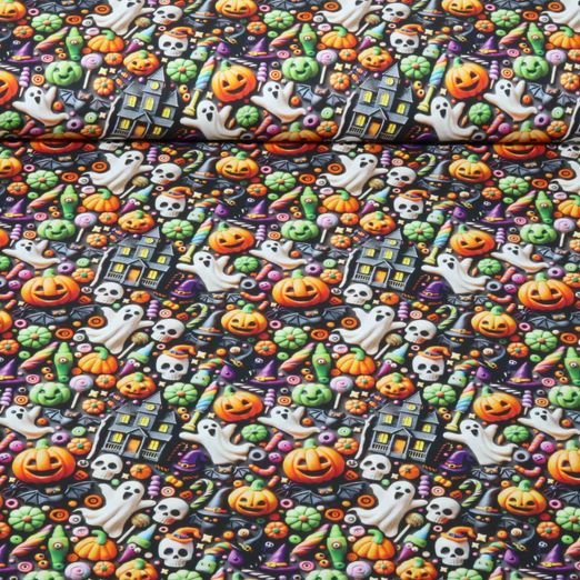Baumwoll-Popeline - Halloween Multicolor Baumwoll-Popeline - Halloween Multicolor
