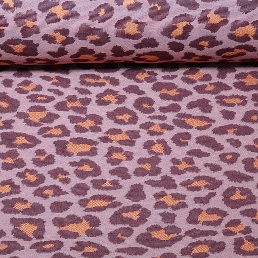 Toile canevas Jacquard Malawi Léopard Violet Toile canevas Jacquard Malawi Léopard Violet