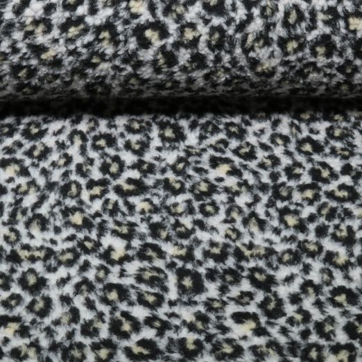 Polaire teddy - Léopard Pop Ecru Noir Jaune Polaire teddy - Léopard Pop Ecru Noir Jaune