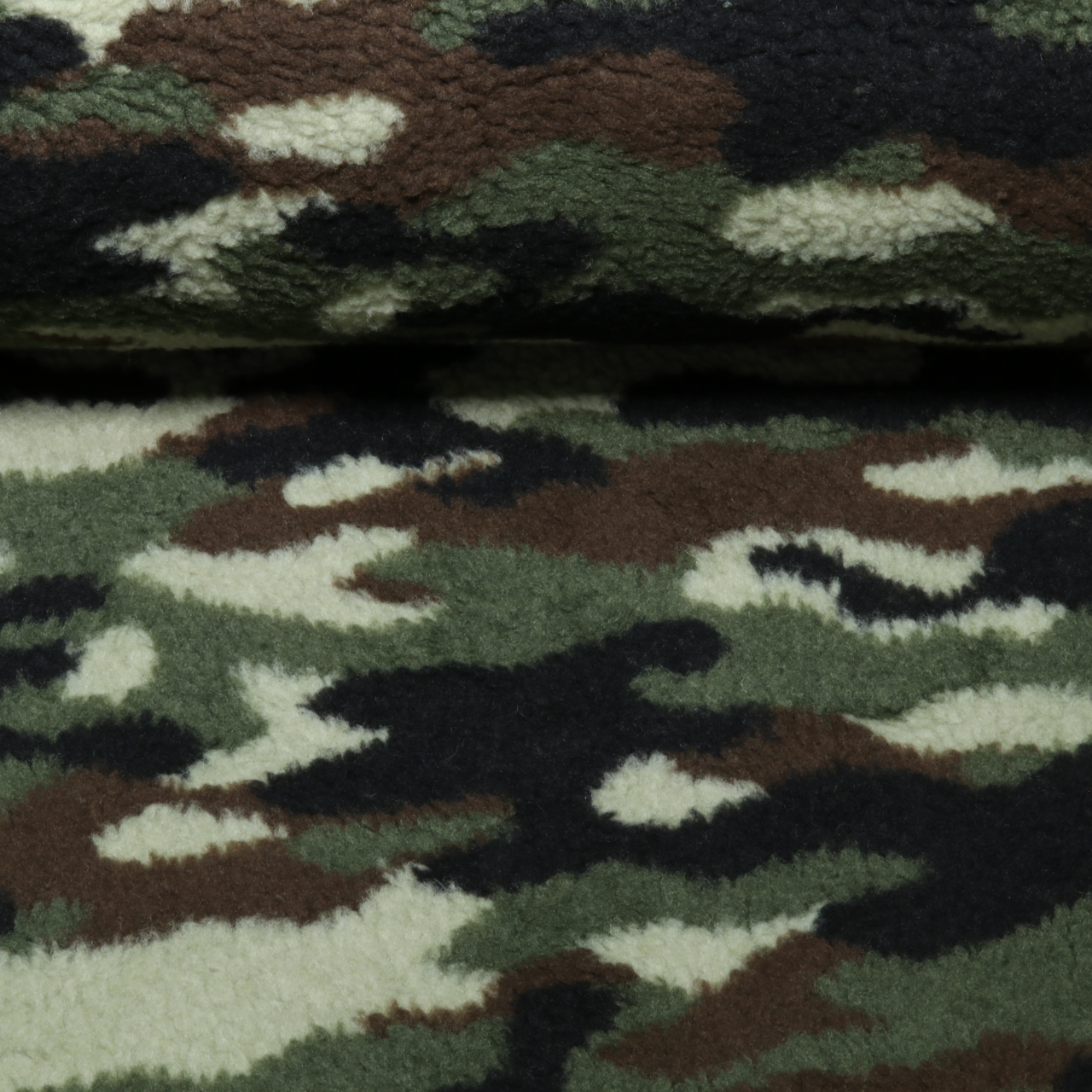 Polaire teddy - Vert camouflage multicolore-0 Polaire teddy - Vert camouflage multicolore-0