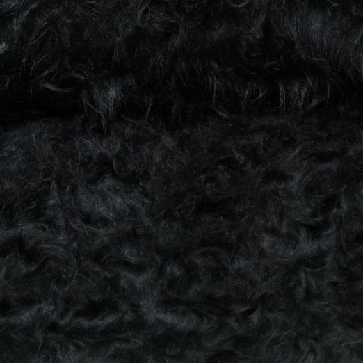 Fourrure synthétique hirsute, Noir uni Fourrure synthétique hirsute, Noir uni