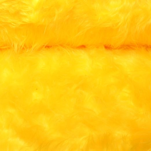 Fourrure synthétique hirsute, couleur unie Jaune Fourrure synthétique hirsute, couleur unie Jaune