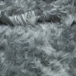 Fourrure synthétique hirsute, gris uni Fourrure synthétique hirsute, gris uni