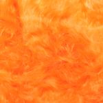 Zottel-Kunstfell Uni Kürbis-Orange