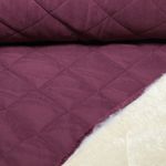 Gesteppter Stoff - Teddyfell Karo Uni Bordaux Wasserabweisend Gesteppter Stoff - Teddyfell Karo Uni Bordaux Wasserabweisend
