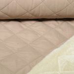 Gesteppter Stoff - Teddyfell Karo Uni Beige Wasserabweisend Gesteppter Stoff - Teddyfell Karo Uni Beige Wasserabweisend