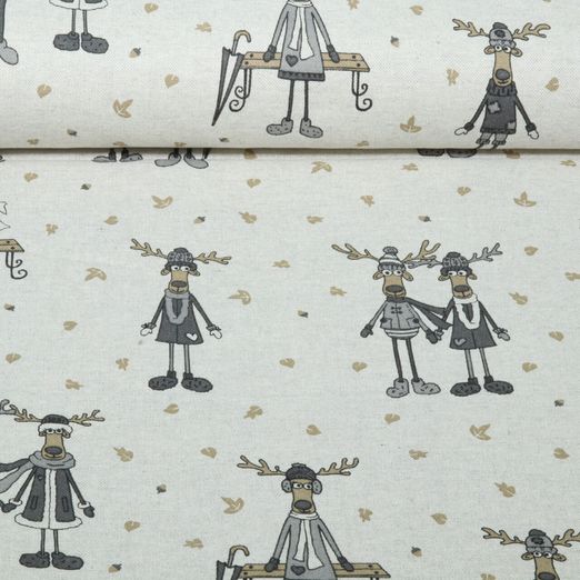 Toile canevas - Effet lin, Beige Toile canevas - Effet lin, Beige