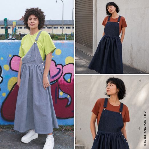 Latzkleid - The Kylie Dungaree Dress - Schnittmuster eBook