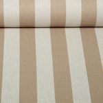 Toile canevas - Motif rayures à l'aspect lin, Beige Sable Toile canevas - Motif rayures à l'aspect lin, Beige Sable