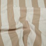 Canvas - Leinenoptik Blockstreifen Beige Sand