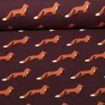 Toile canevas - Effet lin, renards Bordeaux Toile canevas - Effet lin, renards Bordeaux