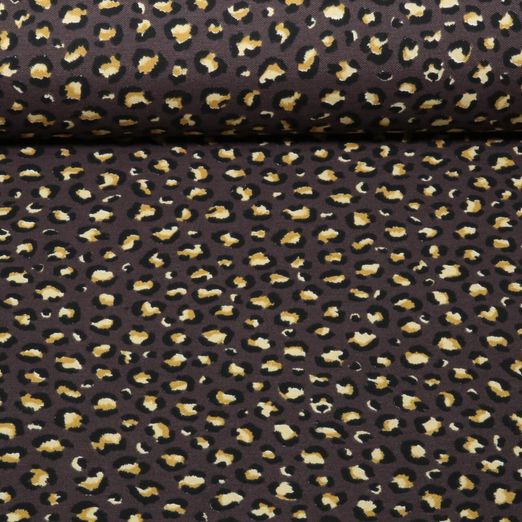 Toile canevas - Effet lin Léopard marron foncé Toile canevas - Effet lin Léopard marron foncé