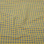 Seersucker – A quadri giallo ocra e blu Seersucker – A quadri giallo ocra e blu