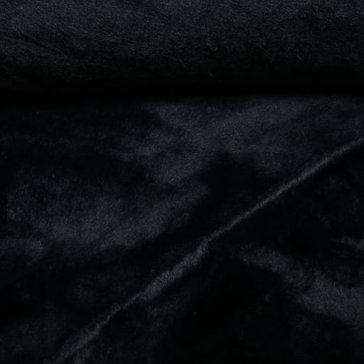 Fausse fourrure - Double face, Noir uni Fausse fourrure - Double face, Noir uni