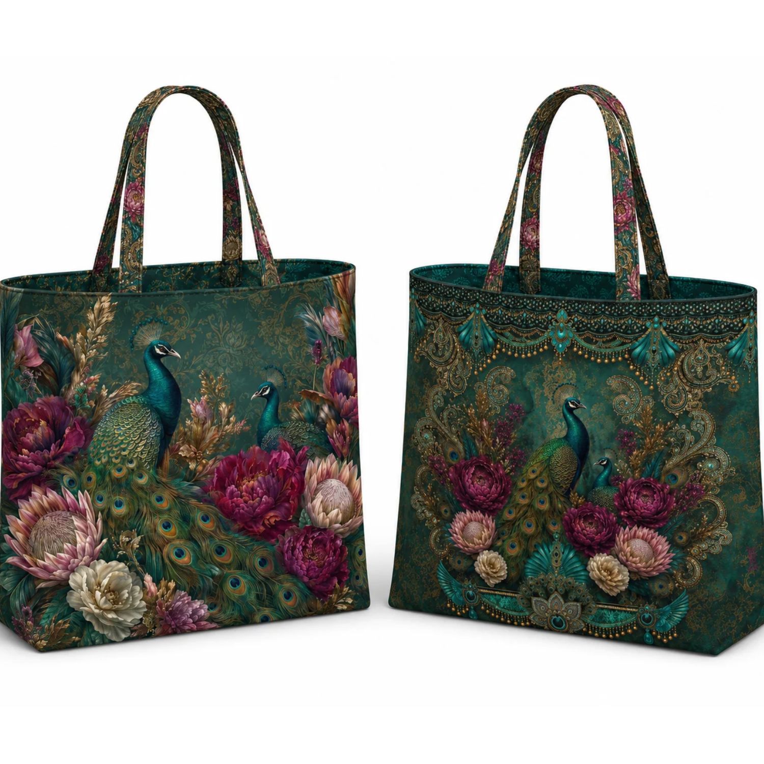 Canvas Taschen Panel - Stenzo Digital Wendetasche Pfauen Multicolor-0 Canvas Taschen Panel - Stenzo Digital Wendetasche Pfauen Multicolor-0
