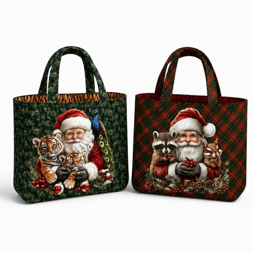 Canvas Taschen Panel - Stenzo Digital Wendetasche Xmas Santa Multicolor Canvas Taschen Panel - Stenzo Digital Wendetasche Xmas Santa Multicolor