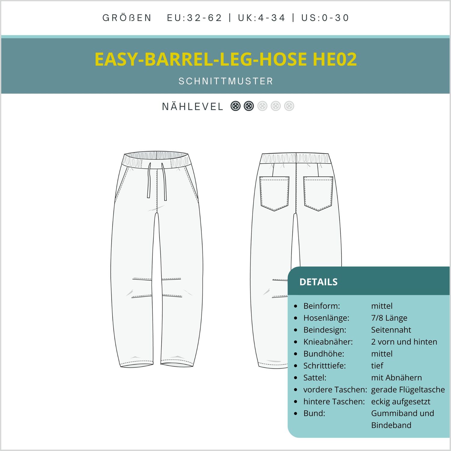 Easy-Barrel-Leg - Hose - Schnittmuster eBook-6 Easy-Barrel-Leg - Hose - Schnittmuster eBook-6