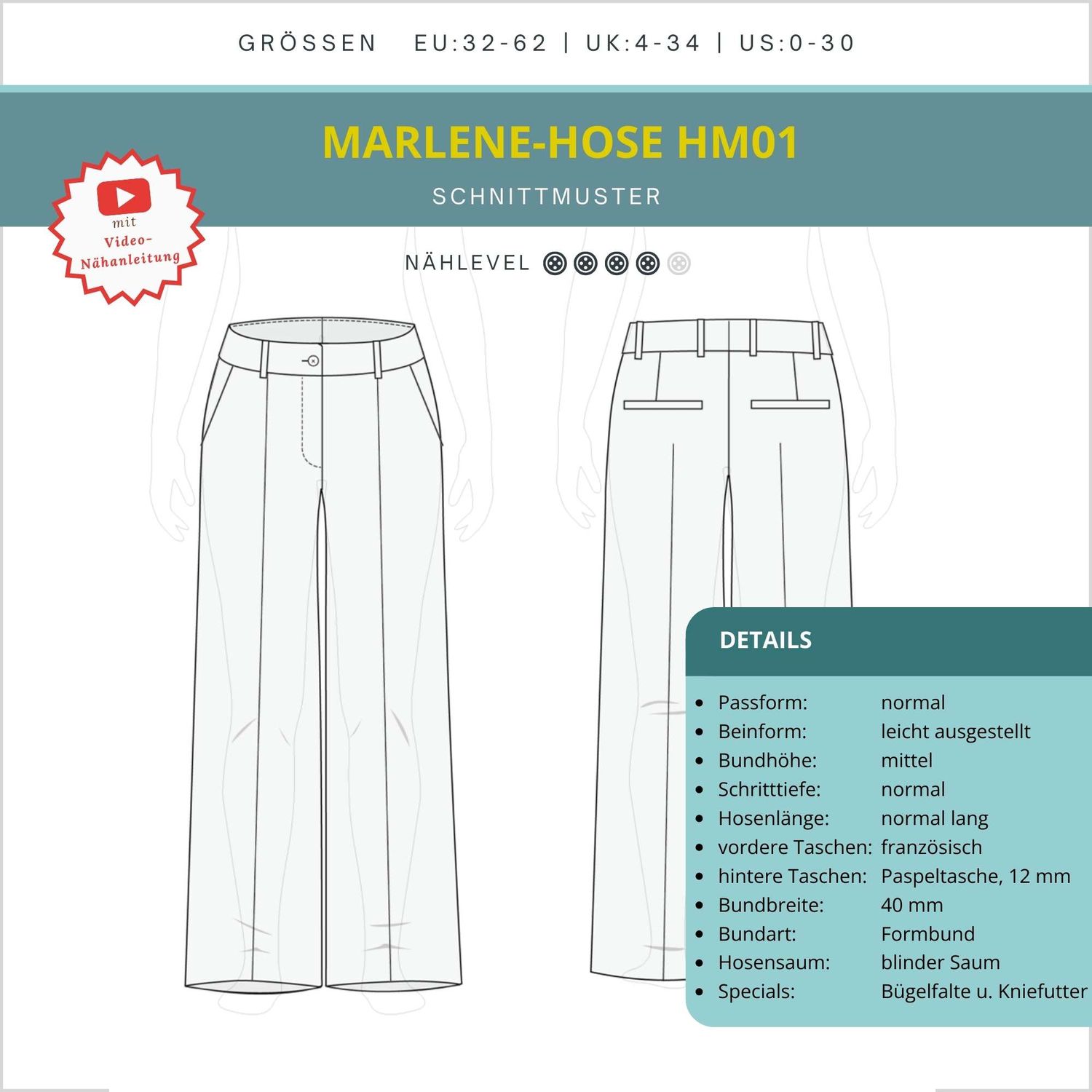 Hose - Marlene - Schnittmuster eBook-4 Hose - Marlene - Schnittmuster eBook-4
