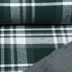 Mantelstoff - Tweed Karo mit Fellabseite Grün Mantelstoff - Tweed Karo mit Fellabseite Grün