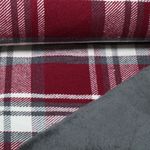 Mantelstoff - Tweed Karo mit Fellbabseite Bordeaux Mantelstoff - Tweed Karo mit Fellbabseite Bordeaux