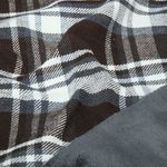 Mantelstoff - Tweed Karo mit Fellabseite Braun