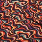 Viskose Gabardine - Wellen Orange Viskose Gabardine - Wellen Orange