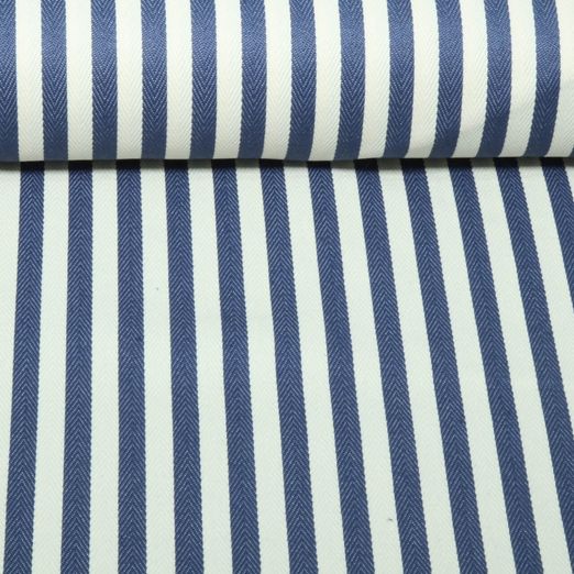 Canvas - B-Trendy Fischgrat Streifen Jeansblau Canvas - B-Trendy Fischgrat Streifen Jeansblau