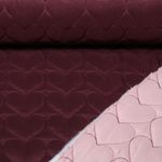 Steppstoff - B-Trendy Wasserdicht Herzen Bordeaux Steppstoff - B-Trendy Wasserdicht Herzen Bordeaux
