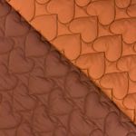 Tissu matelassé – Imperméable, cœurs marron Tissu matelassé – Imperméable, cœurs marron
