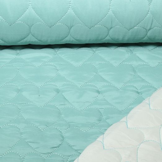 Steppstoff - B-Trendy Wasserdicht Herzen Hellmint Steppstoff - B-Trendy Wasserdicht Herzen Hellmint