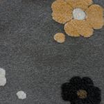 Mantelstoff – 3D-Blumen Grau Mantelstoff – 3D-Blumen Grau