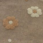 Mantelstoff - 3D-Blumen Sand Mantelstoff - 3D-Blumen Sand