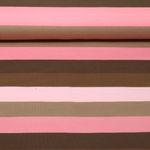 Sommersweat - B-Trendy Streifen Rosa-Braun Sommersweat - B-Trendy Streifen Rosa-Braun
