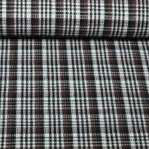Waffelpiqué - B-Trendy Karo Braun Waffelpiqué - B-Trendy Karo Braun
